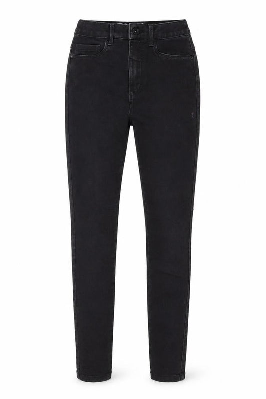 Front view of Only women’s black denim skinny jeans, size XS, 27-inch leg