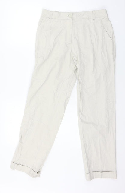 Womens UK Size 30 in Preworn Regular Fit  Ivory Trousers