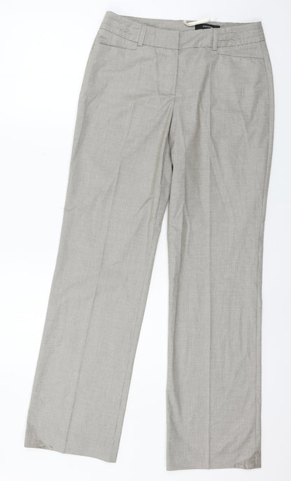 Comma Womens Brown Check  Trousers  Size 8 L30 in