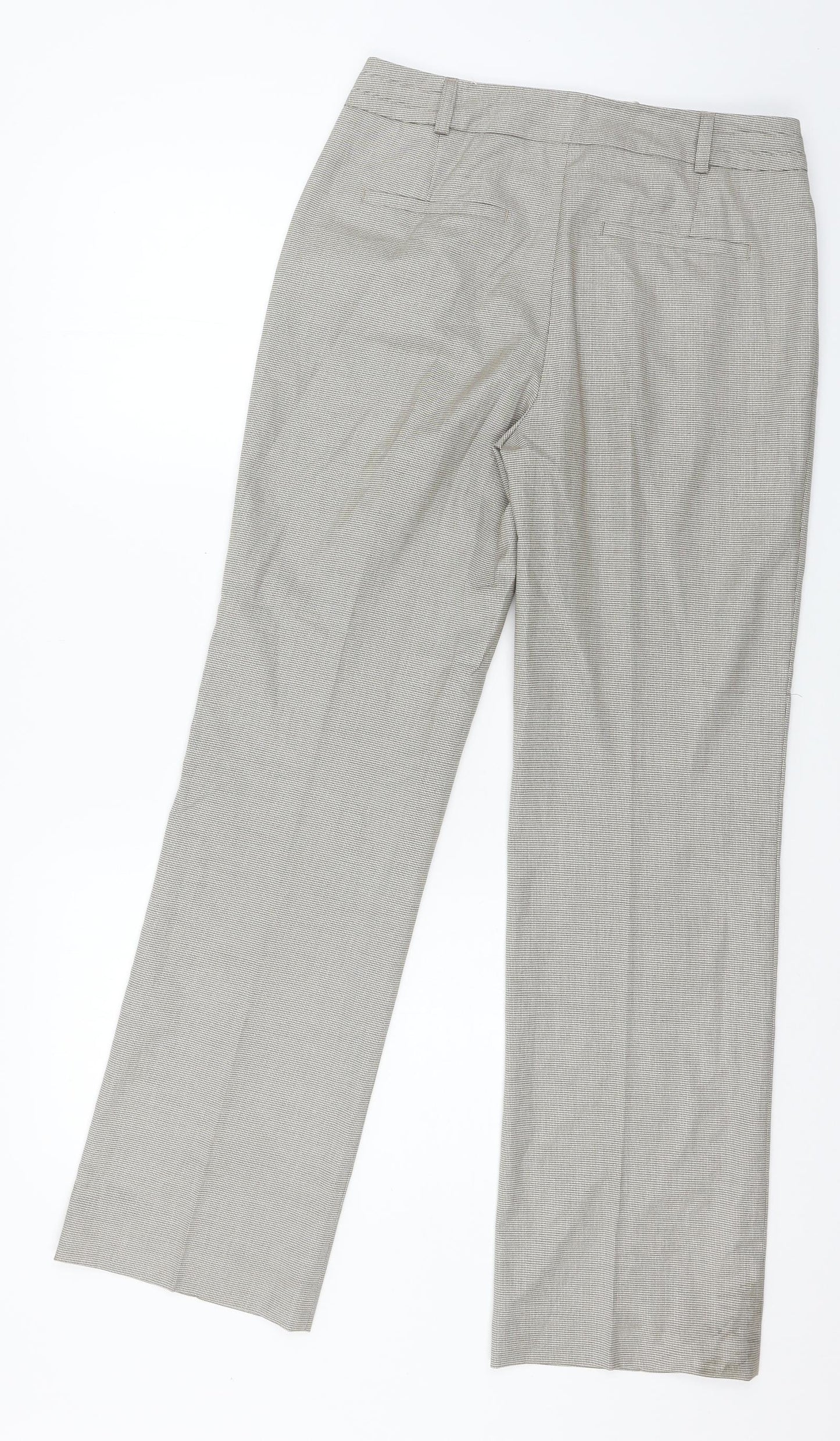 Comma Womens Brown Check  Trousers  Size 8 L30 in