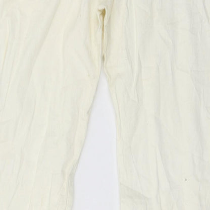 Chicoree Womens Ivory  Denim Trousers  Size 14 L30 in