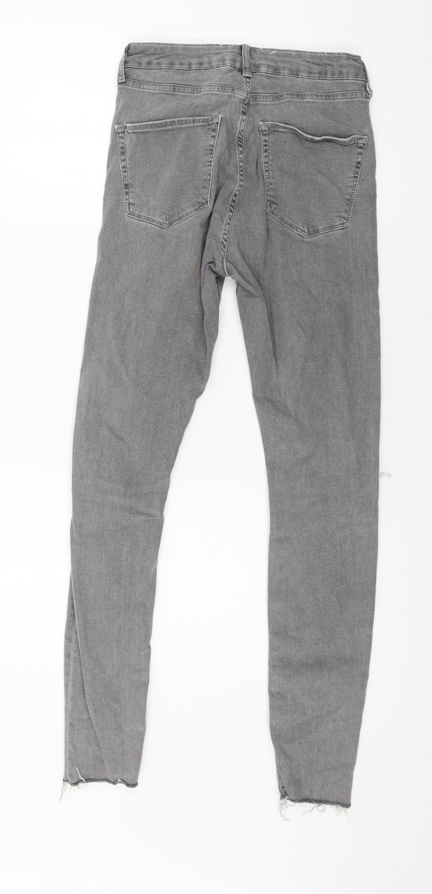 Topshop Womens Grey  Denim Skinny Jeans Size 28 in L32 in