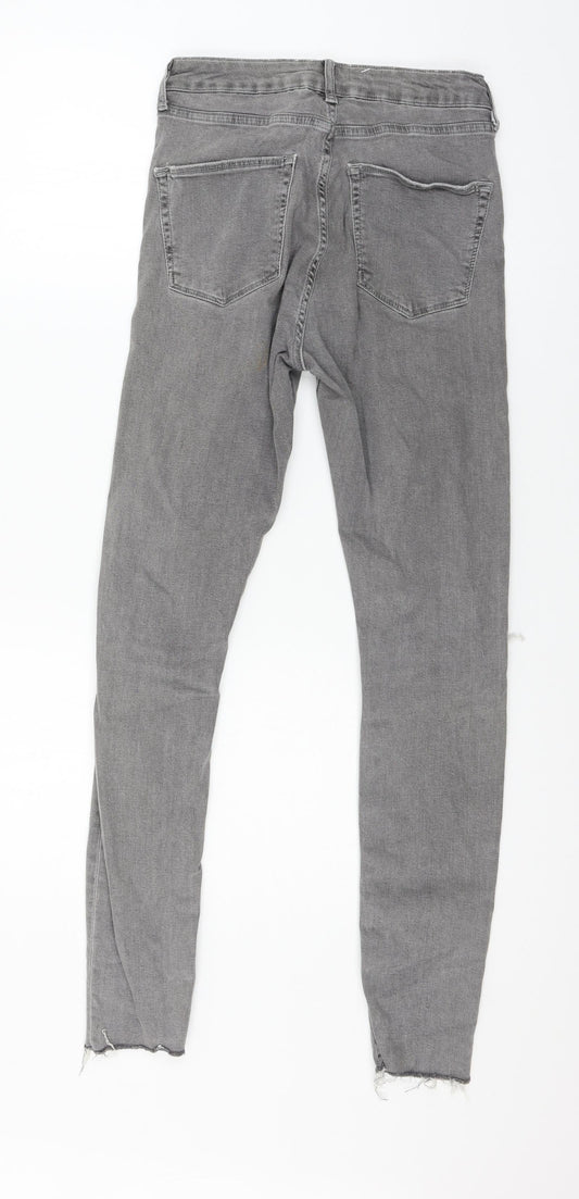 Topshop Womens Grey  Denim Skinny Jeans Size 28 in L32 in