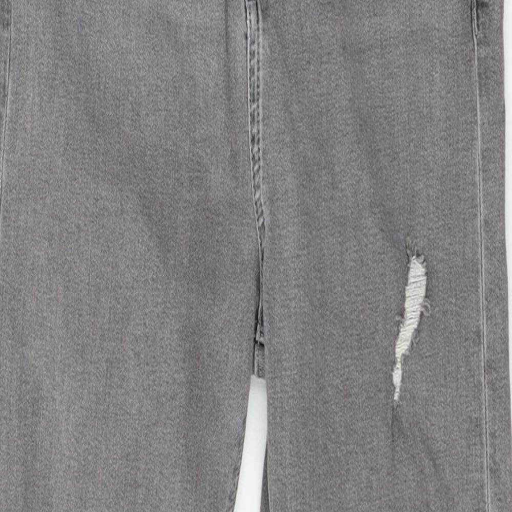 Topshop Womens Grey  Denim Skinny Jeans Size 28 in L32 in