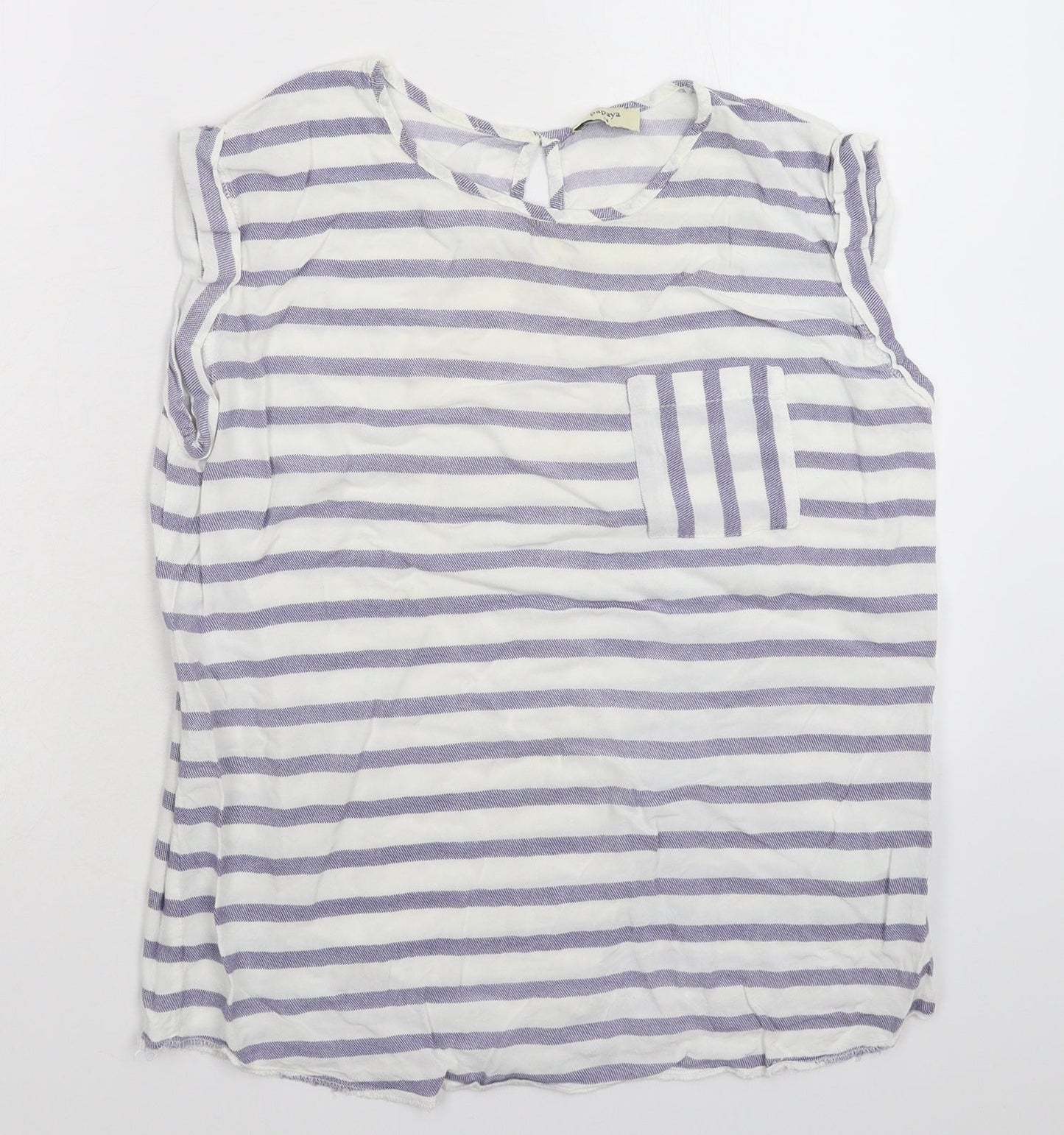 Papaya Womens Multicoloured Striped  Basic Tank Size 14