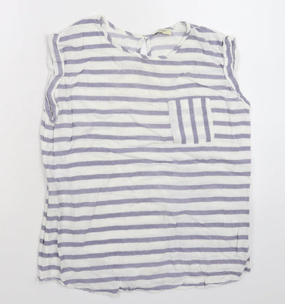 Papaya Womens Multicoloured Striped  Basic Tank Size 14