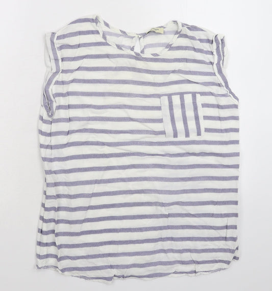 Papaya Womens Multicoloured Striped  Basic Tank Size 14