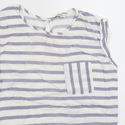 Papaya Womens Multicoloured Striped  Basic Tank Size 14