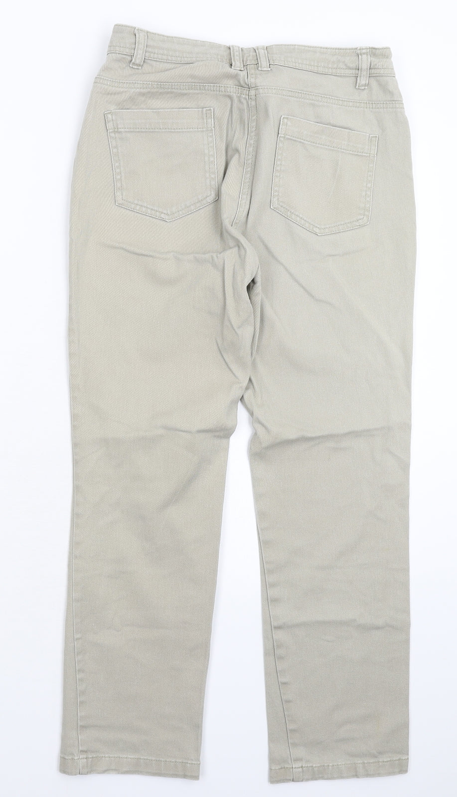 Debenhams Womens Grey  Denim Straight Jeans Size 10 L26 in