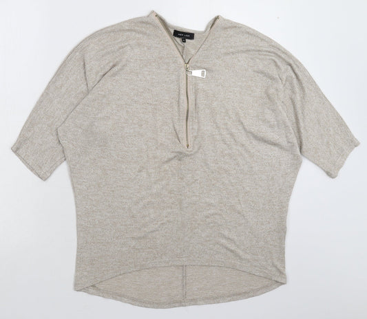 Womens UK Size S New Look Grey Pullover Jumper