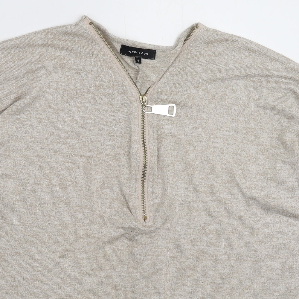Womens UK Size S New Look Grey Pullover Jumper