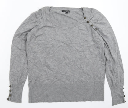 David Emanuel Womens Grey  Knit Pullover Jumper Size 18