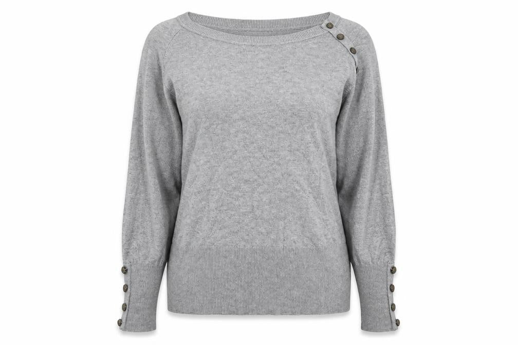 Womens UK Size 18 David Emanuel Grey Pullover Jumper