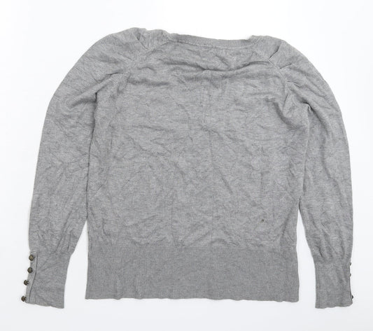 David Emanuel Womens Grey  Knit Pullover Jumper Size 18