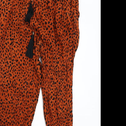George Womens Multicoloured Animal Print  Trousers  Size 10 L25 in