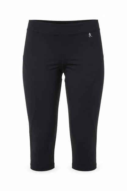 Front view of Atmosphere women’s black compression shorts, size UK 10