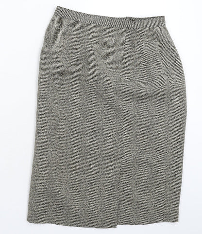 Country Casuals Womens Beige Striped  Straight & Pencil Skirt Size 8