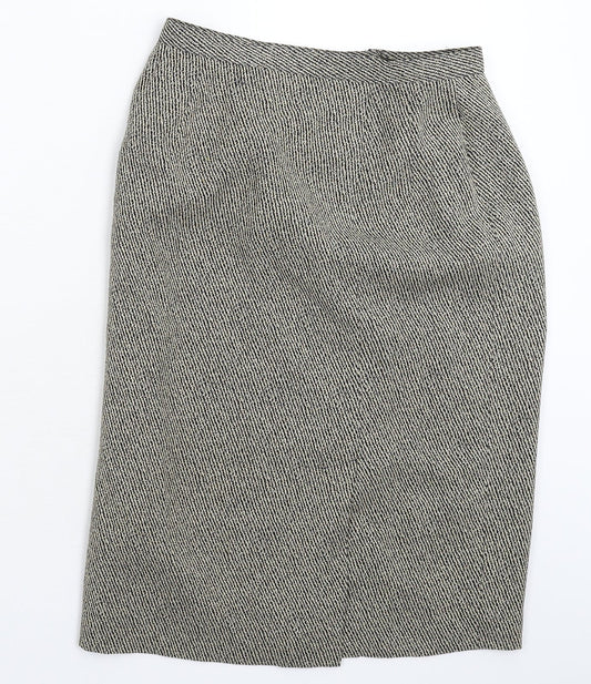 Country Casuals Womens Beige Striped  Straight & Pencil Skirt Size 8