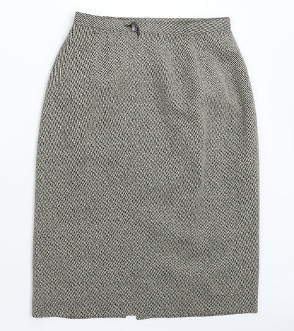 Country Casuals Womens Beige Striped  Straight & Pencil Skirt Size 8