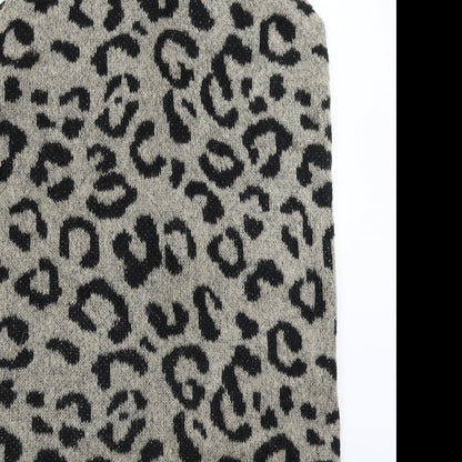 Primark Girls Beige Animal Print Knit Gilet Coatigan Size 14-15 Years