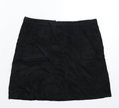 New Look Girls Black  Corduroy Mini Skirt Size 13 Years