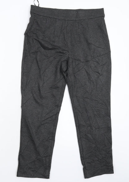 Womens UK Size 12 Marks and Spencer Extra-Slim Fit Cropped Grey Trousers