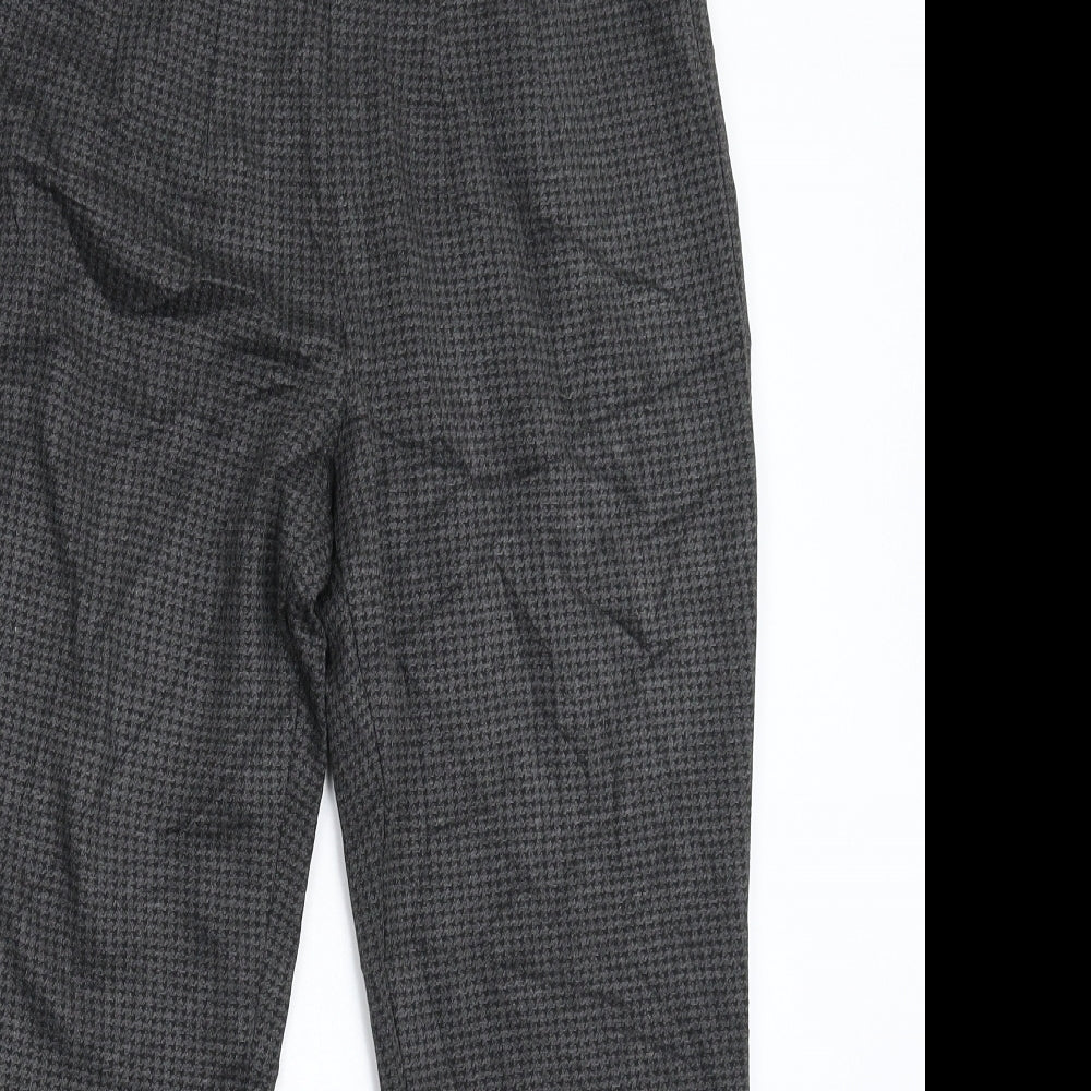 Womens UK Size 12 Marks and Spencer Extra-Slim Fit Cropped Grey Trousers