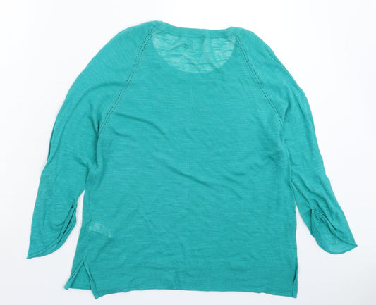 Womens UK Size M Monsoon Green Pullover Jumper