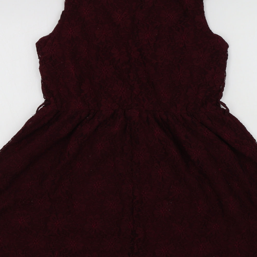 ruby rocks bty Womens Red Colourblock  Fit & Flare  Size 10
