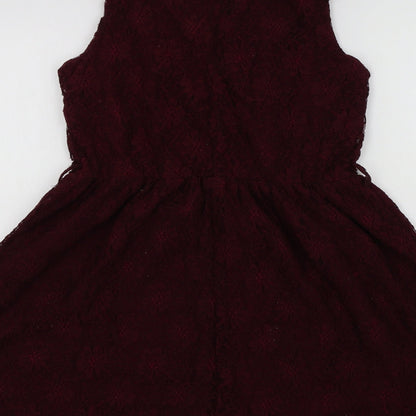 ruby rocks bty Womens Red Colourblock  Fit & Flare  Size 10