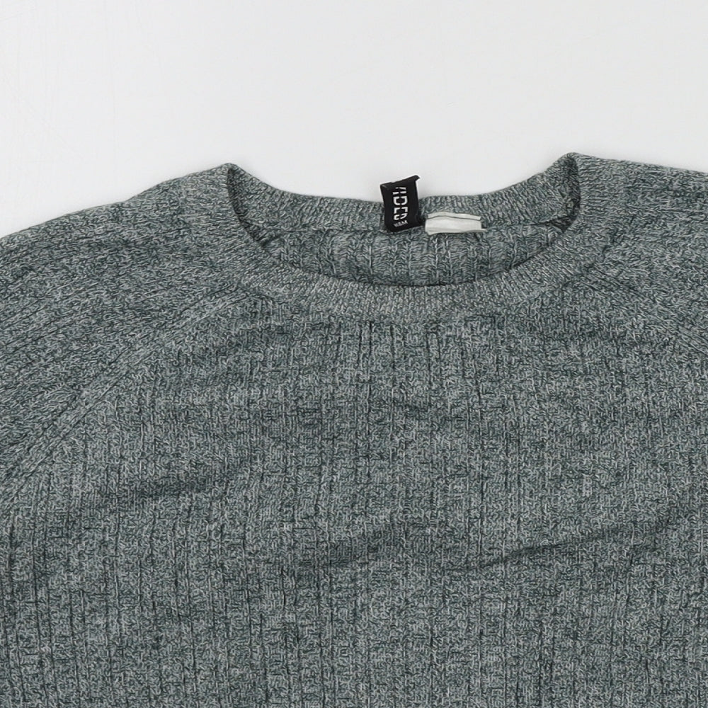 Womens UK Size M H&M Green Pullover Jumper