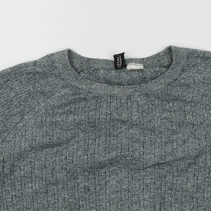 Womens UK Size M H&M Green Pullover Jumper