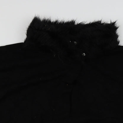 Womens UK Size One Size M&S Black Wrap Jumper