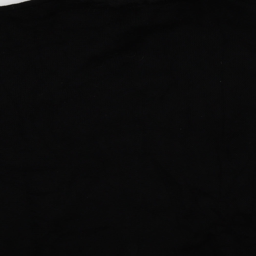 Womens UK Size One Size M&S Black Wrap Jumper