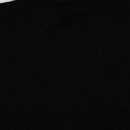 Womens UK Size One Size M&S Black Wrap Jumper