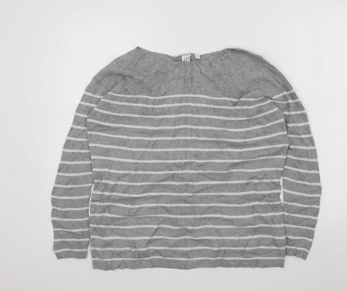Gap Womens Grey Striped  Pullover Jumper Size S