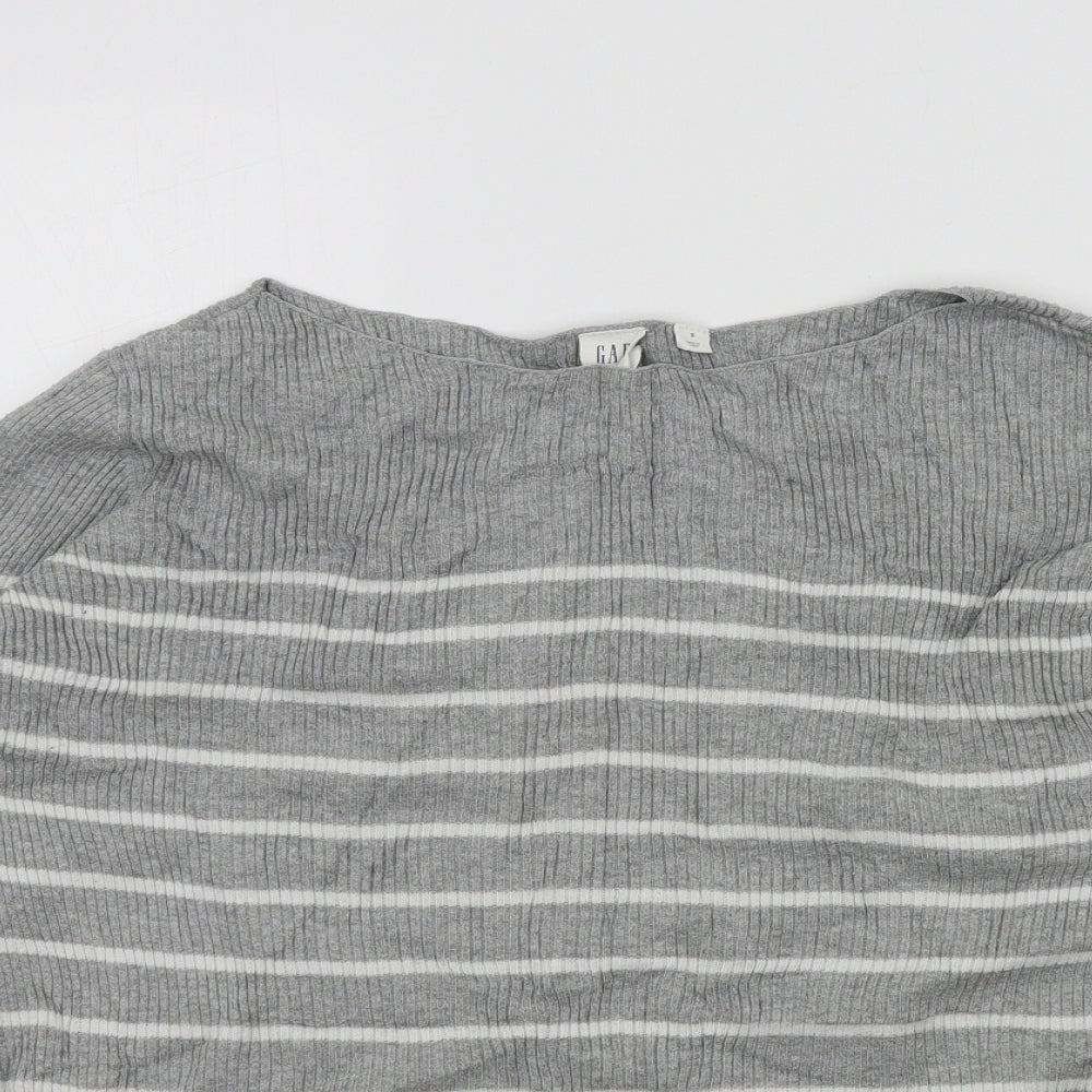 Gap Womens Grey Striped  Pullover Jumper Size S