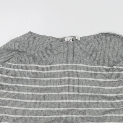 Gap Womens Grey Striped  Pullover Jumper Size S