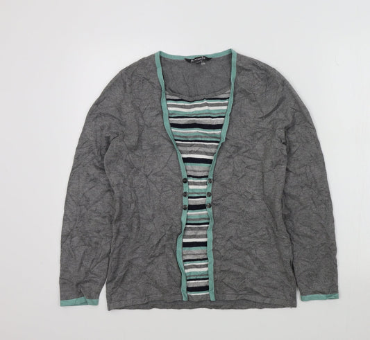 Womens UK Size 12 Bonmarché Grey Pullover Jumper