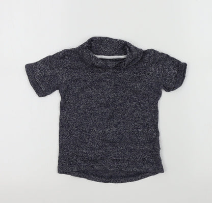 NEXT Girls Blue Colourblock  Basic T-Shirt Size 12-18 Months