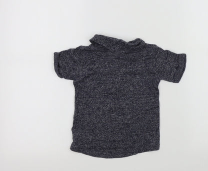 NEXT Girls Blue Colourblock  Basic T-Shirt Size 12-18 Months