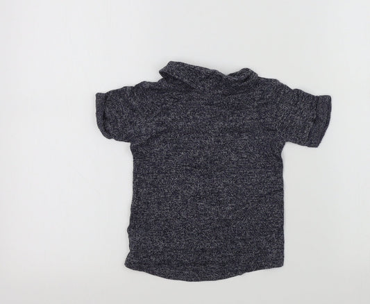 NEXT Girls Blue Colourblock  Basic T-Shirt Size 12-18 Months