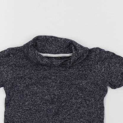 NEXT Girls Blue Colourblock  Basic T-Shirt Size 12-18 Months