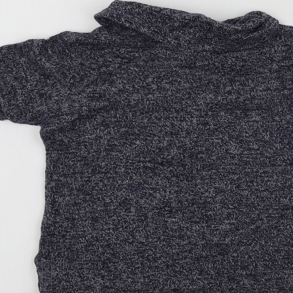 NEXT Girls Blue Colourblock  Basic T-Shirt Size 12-18 Months