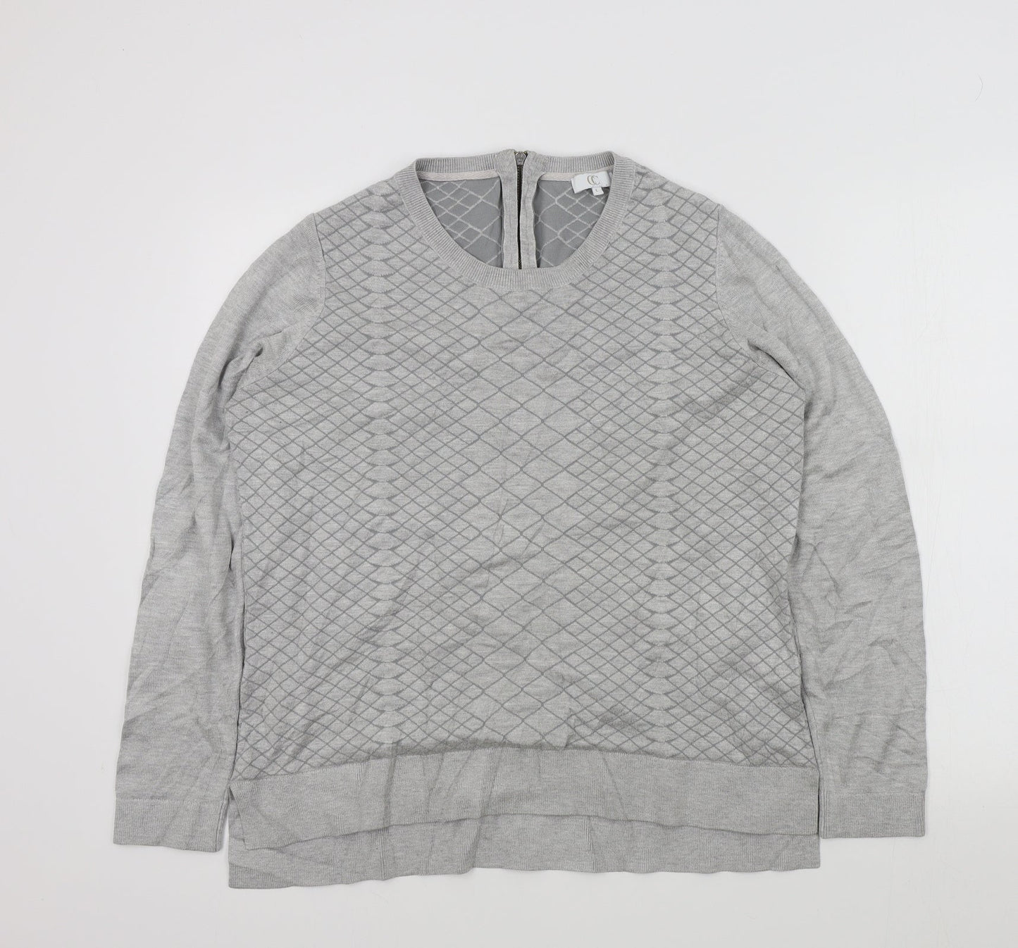 Womens UK Size L Country Casuals Grey Pullover Jumper
