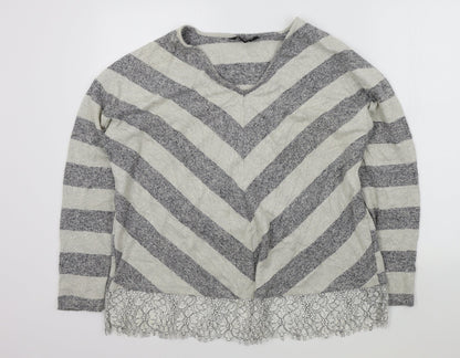 Womens UK Size 14 F&F Grey Pullover Jumper