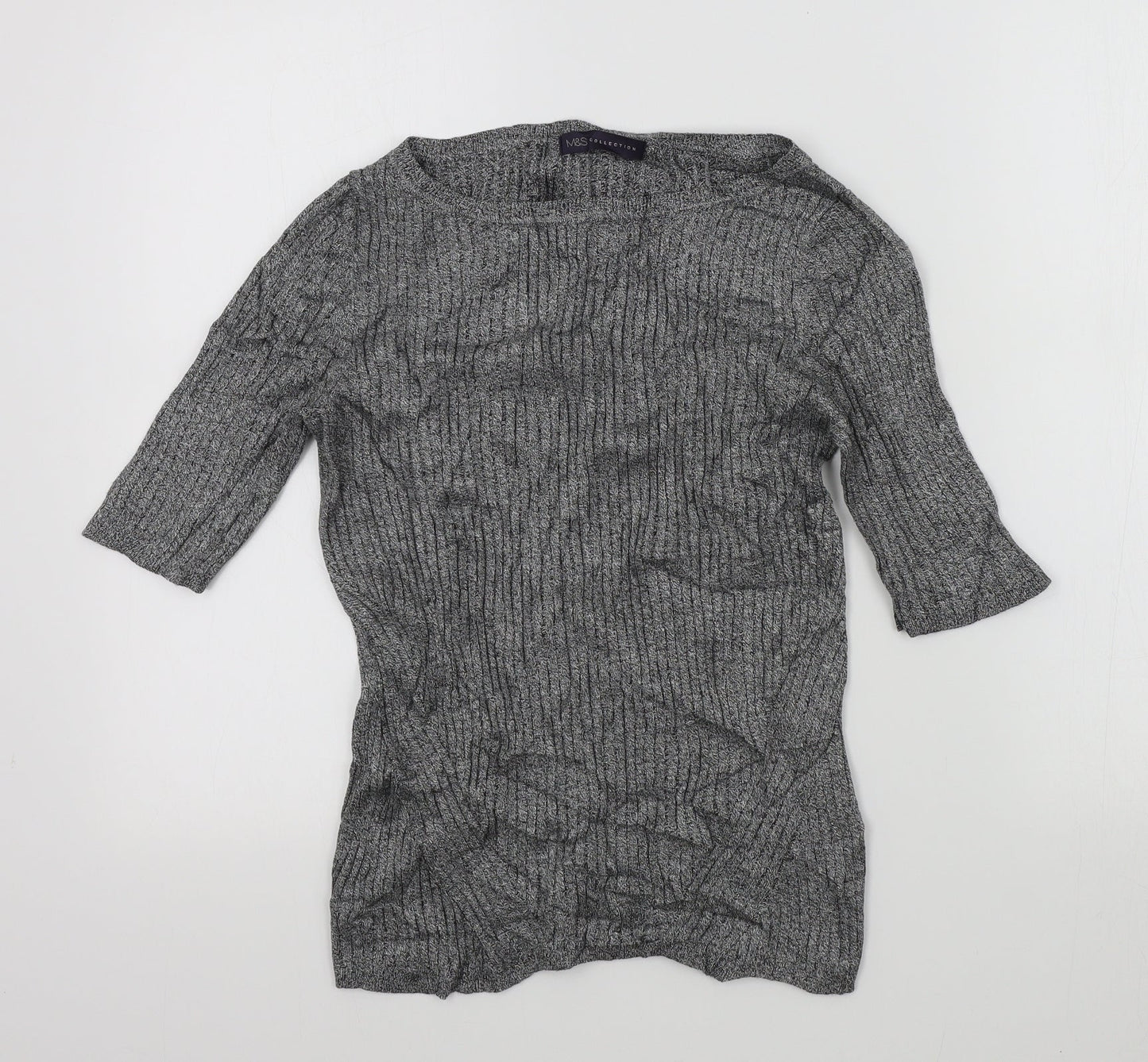 Womens UK Size 12 M&S Grey Pullover Jumper
