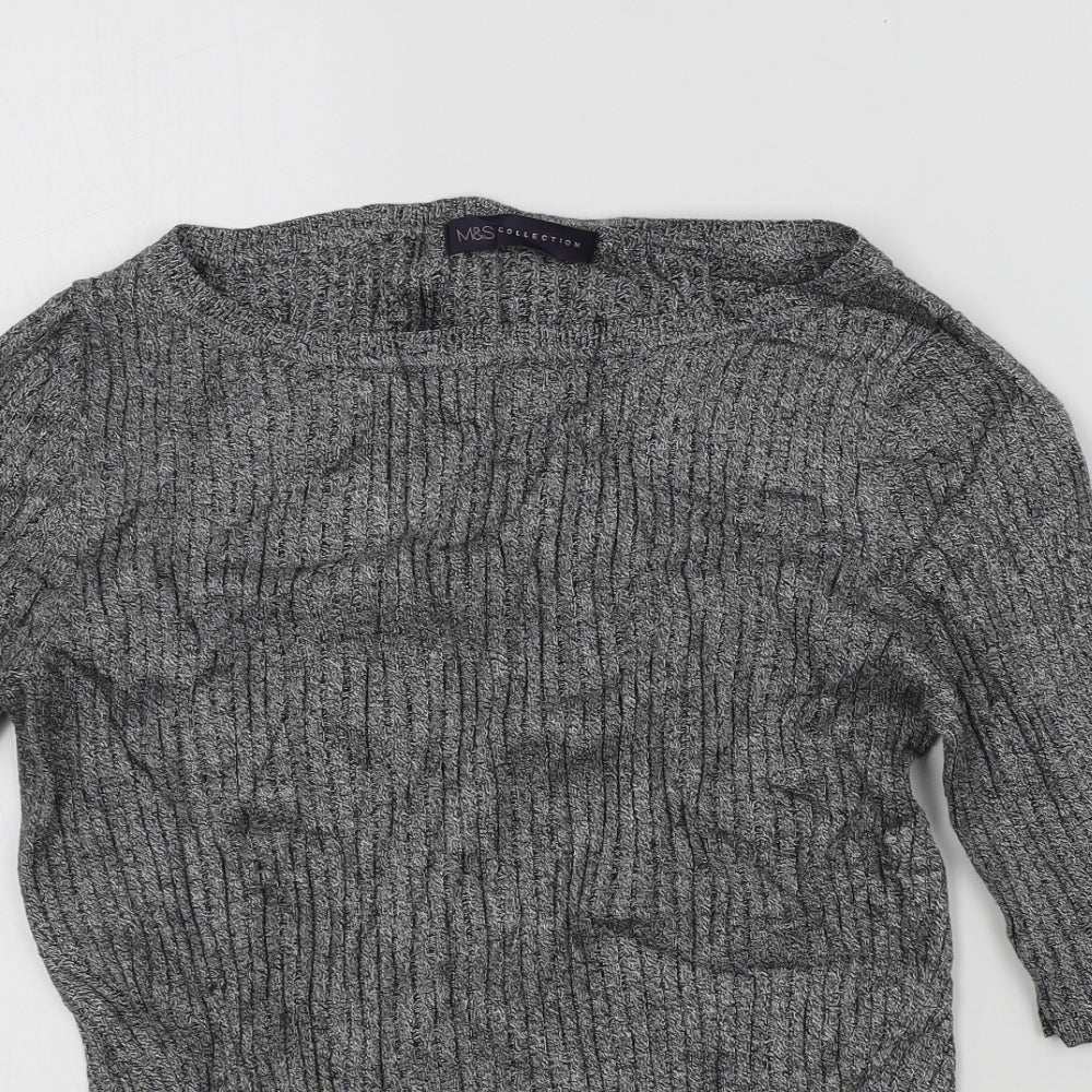 Womens UK Size 12 M&S Grey Pullover Jumper