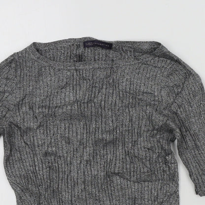 Womens UK Size 12 M&S Grey Pullover Jumper