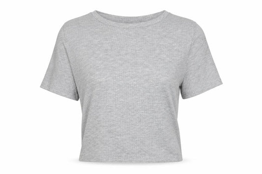 Womens UK Size 10 New Look Grey Wrap T-Shirt
